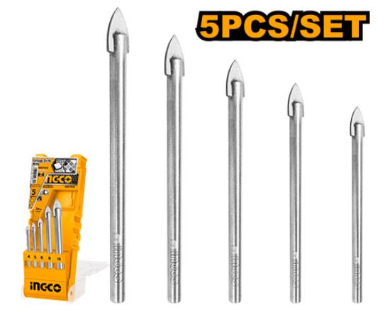 INGCO AKD7058 5PCS Industrial Glass Chisel Set
