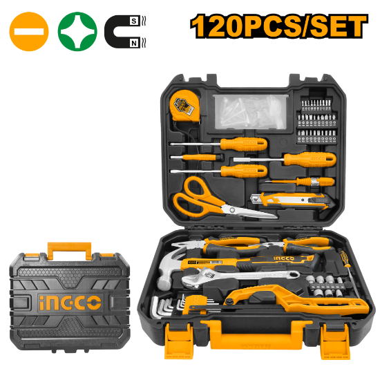 120 Pcs Tool Set with Plastic Bag – INGCO HKTHP21201