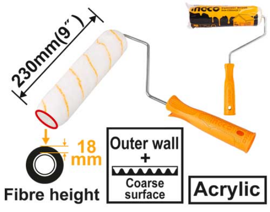 Acrylic Paint Roller 18mm Nap – INGCO HRHT042302