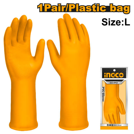 INGCO HGVP01 – L PVC Long Kitchen Gloves