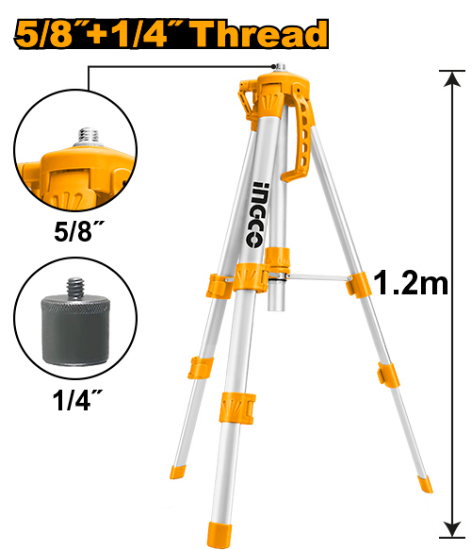 1.2m Aluminum Tripod Stand – INGCO HLLT01152