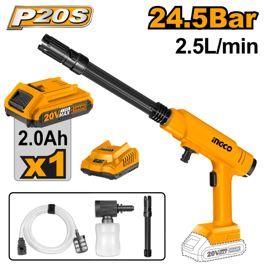 20V Cordless Narrow-Nozzle Pressure Washer with Battery & Charger – CPWLI20282