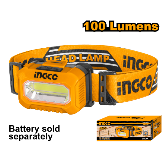 INGCO HHL013AAA5 – 3AAA Battery LED Headlamp, 100 Lumens