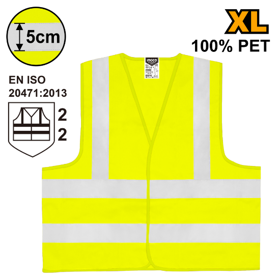 High-Visibility Reflective Safety Vest XL – INGCO RV03C