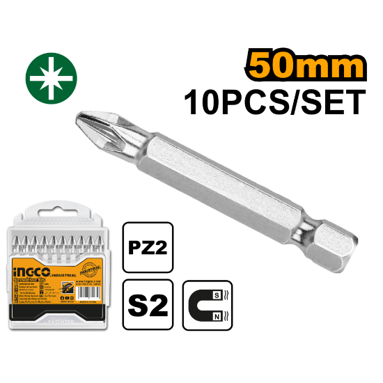 10pcs Screwdriver Bits Set – INGCO SDB11PZ223