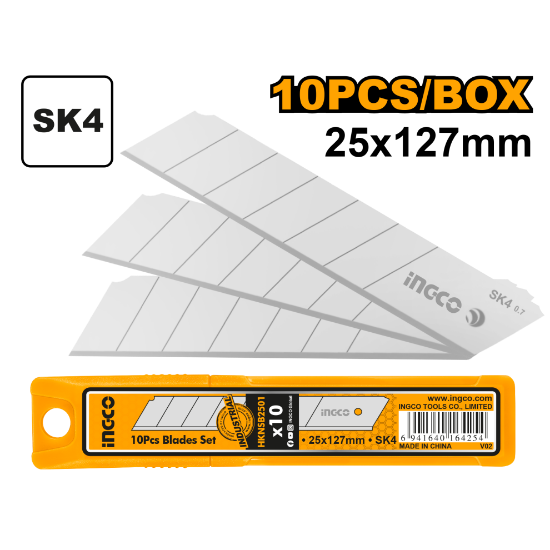 10 Pcs SK4 25x12 mm Blades – INGCO HKNSB2501