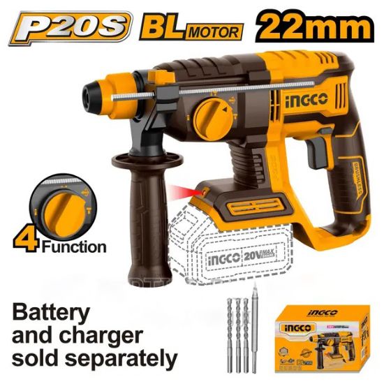 20V Cordless 22mm SDS Rotary Hammer with Drill Bits – CRHLI20208