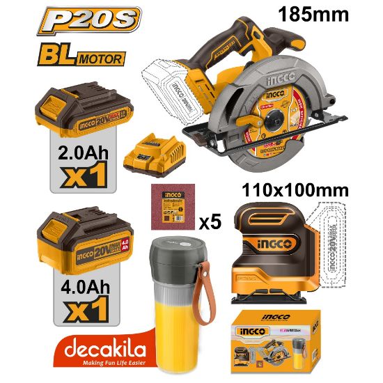 20V Cordless Combo Set with Blender, Circular Saw & Square Trimmer – COSLI231002