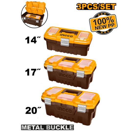 INGCO PBXK0302 – 3Pcs Plastic Toolbox Set