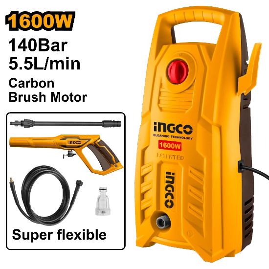 1600W 140Bar High-Pressure Washer – INGCO HPWR16008