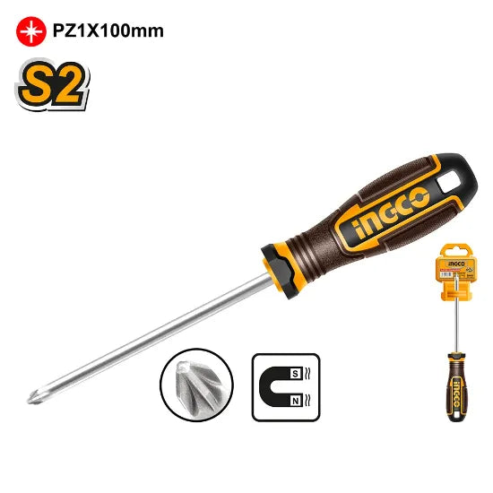 INGCO HSDPZ2150 – S2 Screwdriver with Rubber Handle