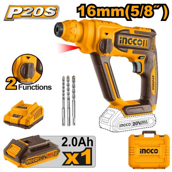 20V Cordless 16mm SDS Rotary Hammer with Battery & Charger – CRHLI201681