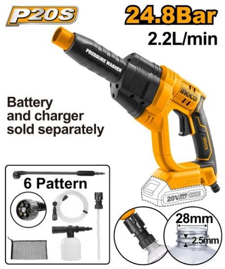 20V Cordless Wide-Nozzle Pressure Washer – CPWLI2008