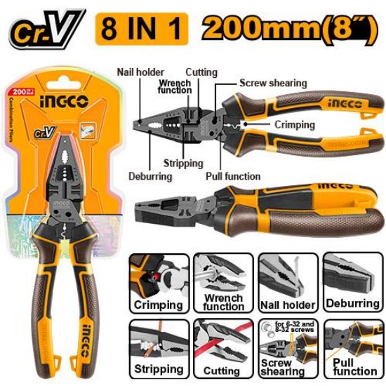 Multi-Purpose Industrial Pliers – INGCO HMFCP28200