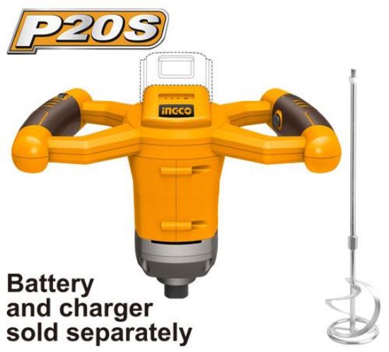 INGCO MXLI2001 – Cordless Paint Mixer with Variable Speeds