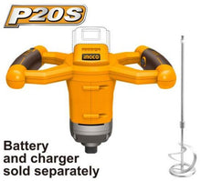 INGCO MXLI2001 – Cordless Paint Mixer with Variable Speeds