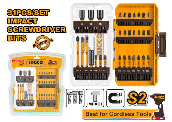 INGCO AKDL11306 31PCS S2 Screwdriver Bit Set