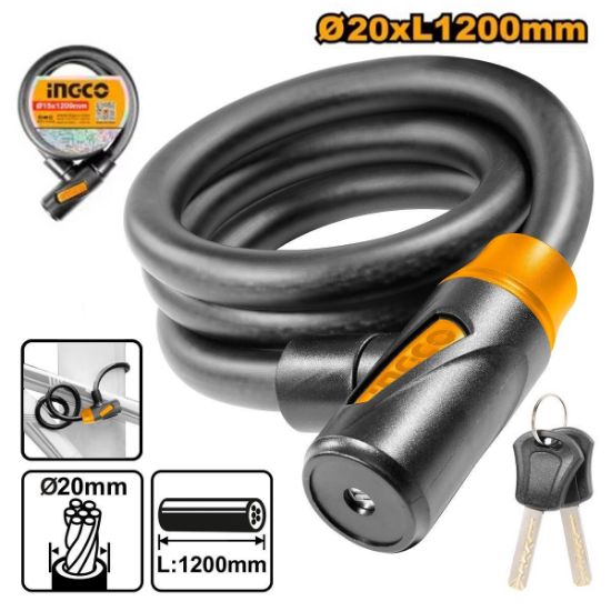 20 x 1200 mm Bike Lock – INGCO DBK112012