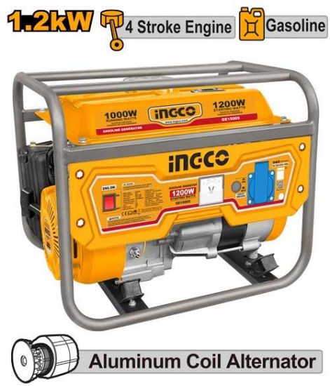 Gasoline Generator with Electric & Recoil Start – INGCO GE15005