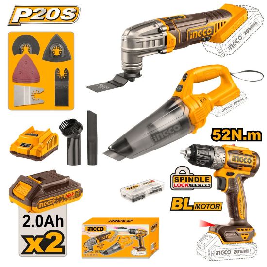 20V Cordless Rotary Hammer, Vacuum & Multi-Function Tool Combo – COSLI240685