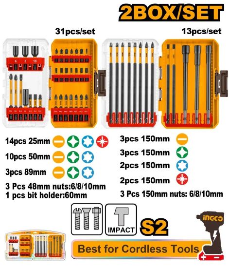 INGCO AKDL24408 44PCS Screwdriver Bit Set (2 Boxes)