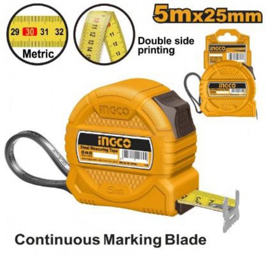 ABS Yellow Plastic Measuring Tape with 1-Stop – INGCO HSMT39525-1