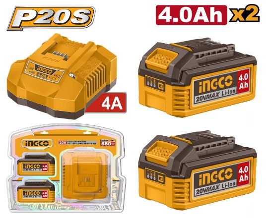 INGCO FBCPK2013 – 20V Lithium-Ion Battery Combo Set