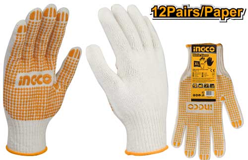 Knitted & PVC dots gloves HGVK05