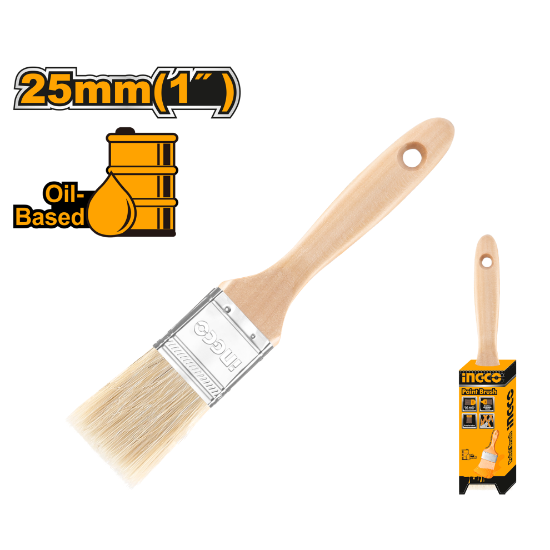 INGCO CHPTB0501 – 1" Paint Brush with Synthetic Wooden Handle