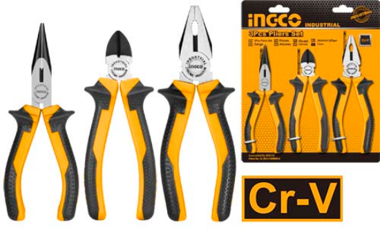 3 Pcs Industrial Steel Pliers Set – INGCO HKPS2831