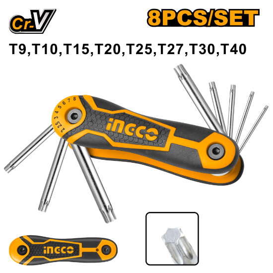 INGCO HHK14083 – 8-Piece Torx Key Set