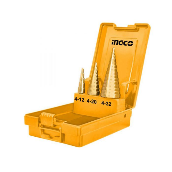 INGCO AKSDS0301 3PCS Industrial Brass Dovetail Router Bits Set