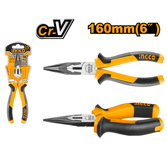 Industrial Long Nose Steel Pliers – INGCO HLNP28168