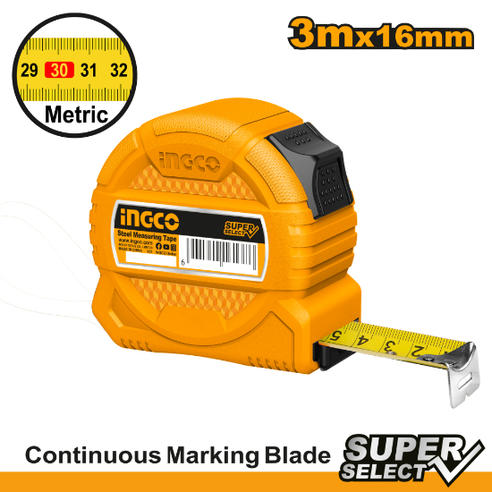 ABS Yellow Plastic Measuring Tape with 1-Stop – INGCO HSMT39316-1