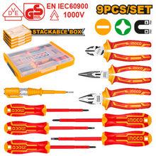 9 Pcs 1000V Insulated Plier & Screwdriver Set – INGCO HKTV01H091