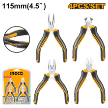 4-Piece 4.5" Mini Pliers Set – INGCO HMPS04112