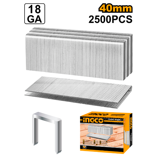 INGCO AST18401 5000 Pcs 40mm U-Shaped Air Staples