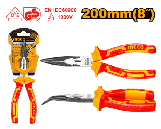 INGCO HIBNP28208 – Insulated Bent Long Nose Pliers