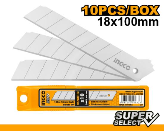 HKNSB112 – 10 Pcs Thin Utility Blades 18x100mm (SS)