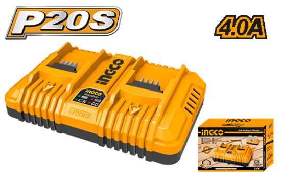 Dual Turbo Fast Lithium Battery Charger – INGCO FCLI2024