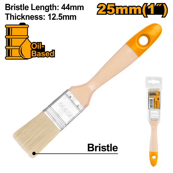 INGCO CHPTB0101 – 1" Paint Brush with Wooden Handle