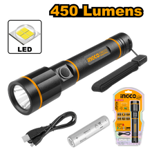 Rechargeable Flashlight 450 Lumens – INGCO HCFL1865051