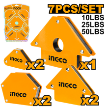 INGCO AMWH7002 7PCS Magnetic Welding Holder Set for Iron