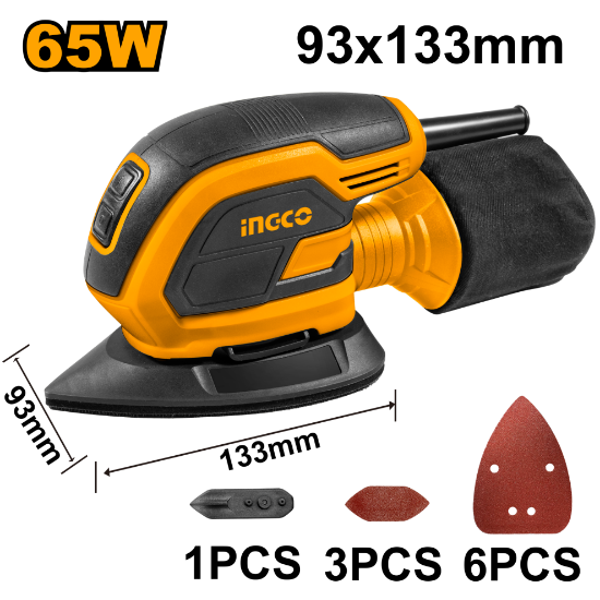 INGCO MS6505 – Electric Triangular Sander with Accessories