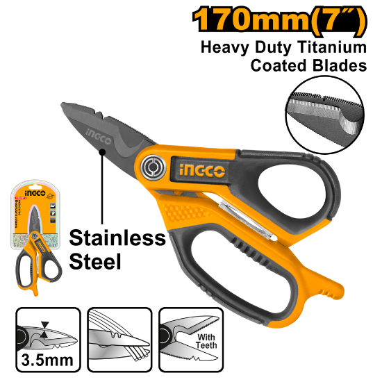 Titanium-Coated Stainless Steel Scissors – INGCO HES051708