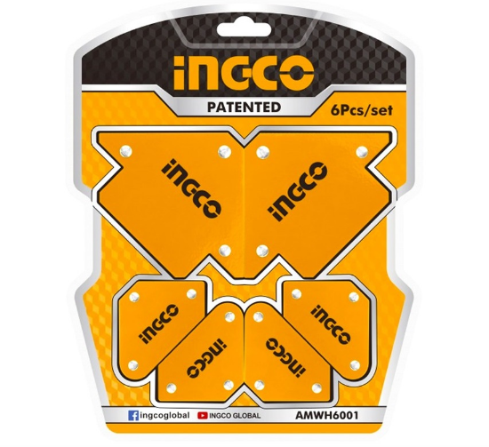 INGCO AMWH6001 6PCS Magnetic Welding Holder Set for Iron