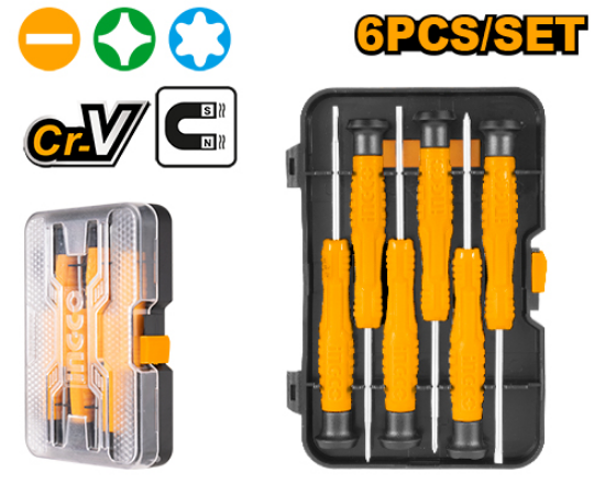 6 Pcs Precision Small Screwdriver Set – INGCO HKSD0618