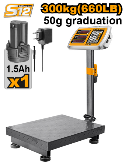 INGCO CES1267 12V 300Kg Digital Scale