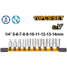 10 Pcs Chrome Socket Set – INGCO HKTS14103