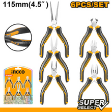 6-Piece 4.5" Mini Pliers Set – INGCO HMPS06115